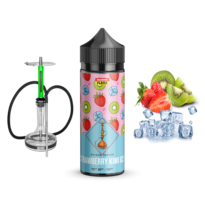 جویس هورنی قلیانی توتفرنگی کیوی یخ 120 میل | HOLRNY STRAWBERRY KIWI ICE SHISHA JUICE